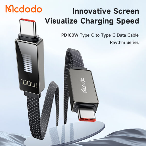 USB-C to USB-C Charging Cable with LED Display, 100W, 1.2m, 5A – Mcdodo CA-4470 – Bild 5