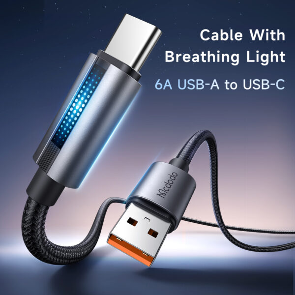 USB-A auf USB-C Ladekabel mit Atmungslicht – Mcdodo CA-5180 – Bild 6