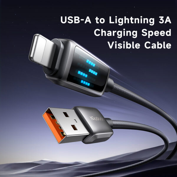 USB-A-zu-Lightning-Kabel mit Eisblauem Licht, 3A Schnellladung, 1,2 m Länge – Mcdodo CA-5250 – Bild 6