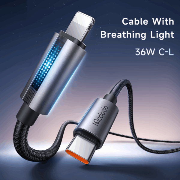USB-C to Lightning Charging Cable with Breathing Light – Mcdodo CA-5710 – Bild 4
