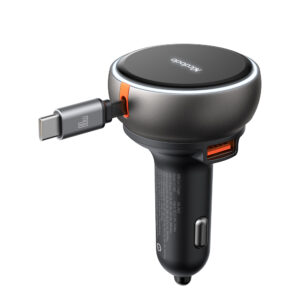 80W Car Charger with Built-in Retractable USB-C Cable - Mcdodo CC-4850