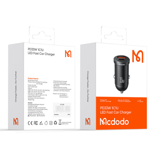 33W Auto-Ladegerät mit 2 Anschlüssen – Mcdodo CC-2320 – Bild 17