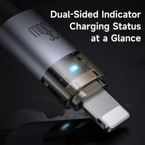 Transparente USB-C auf Lightning Ladekabel mit Ladestatusanzeige – Mcdodo CA-694, 36W, 1.2m – Bild 5