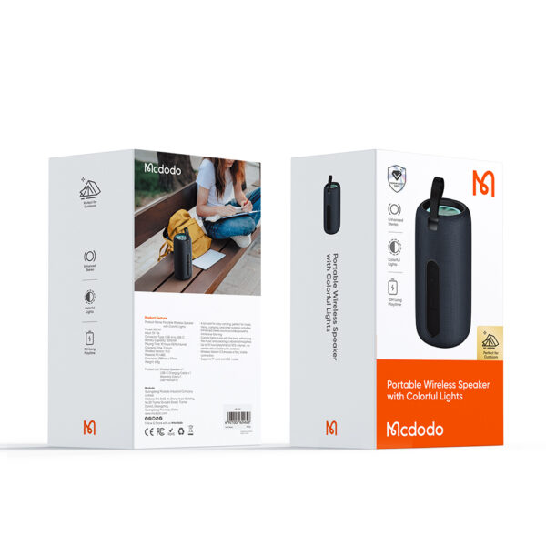 Tragbarer Bluetooth-Lautsprecher mit Farblichtern - Mcdodo BS-1410 – Bild 12