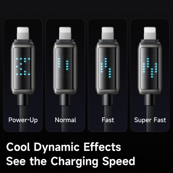 USB-C to Lightning Charging Cable with Ice Blue Light, 36W Power, 1.2m Length – Mcdodo CA-2630 – Bild 3