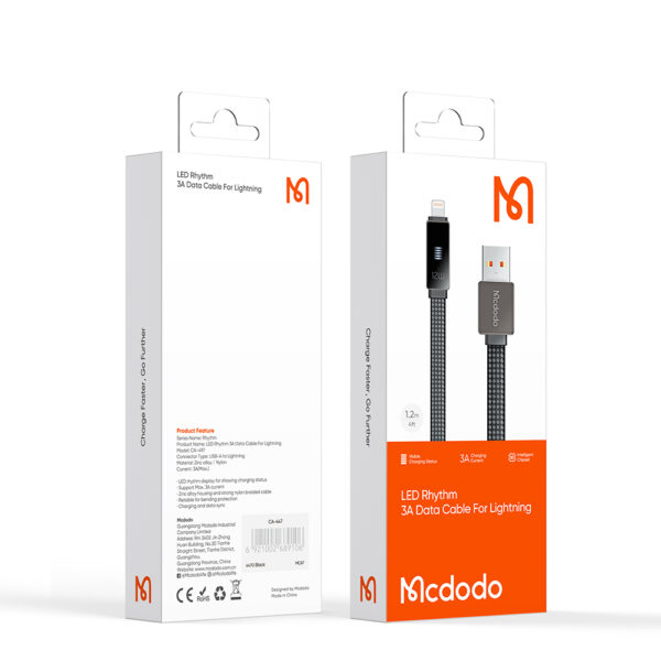 Lightning Charging Cable with Rhythm LED Indicator, 12W, 1.2m – Mcdodo CA-4970 – Bild 15