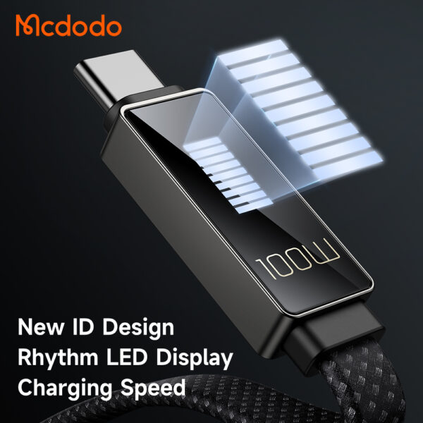 USB-C to USB-C Charging Cable with LED Display, 100W, 1.2m, 5A – Mcdodo CA-4470 – Bild 3