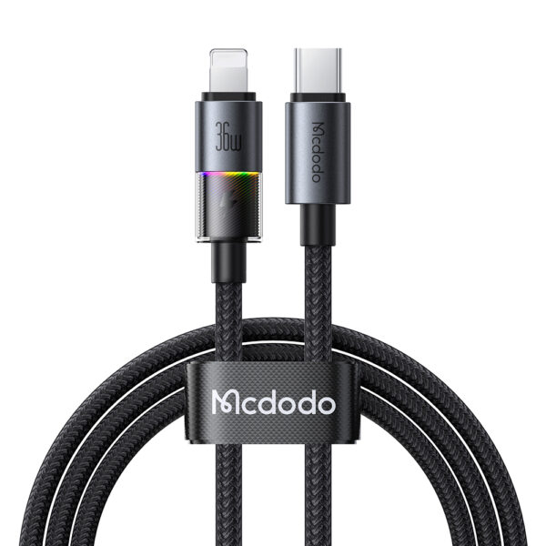 USB-C zu Lightning RGB Kabel mit 7 Farben & 36W Schnellladung – Modell CA-8190 von Mcdodo