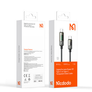 Mcdodo Digital Pro Auto Power Off Transparent Datenkabel für Lightning (1,2 m)