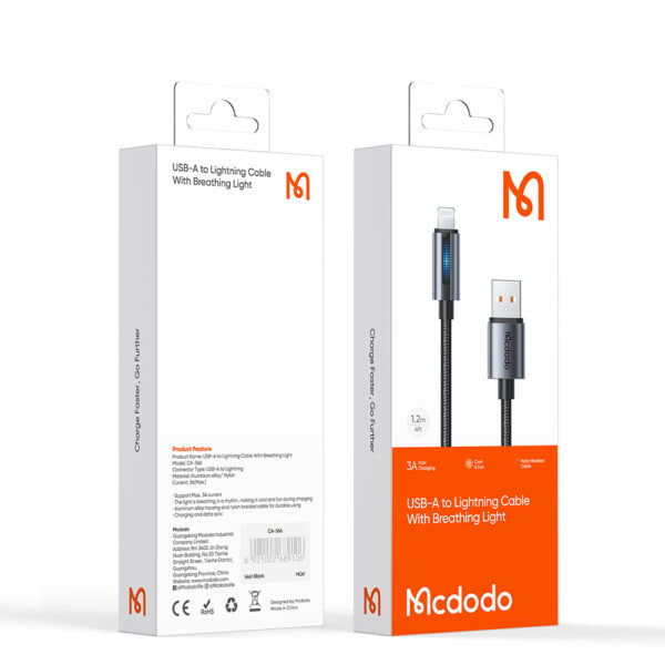 USB-A auf Lightning Ladekabel mit Atmungslicht – Mcdodo CA-5660 – Bild 17