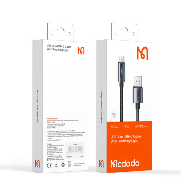 USB-A auf USB-C Ladekabel mit Atmungslicht – Mcdodo CA-5180 – Bild 18
