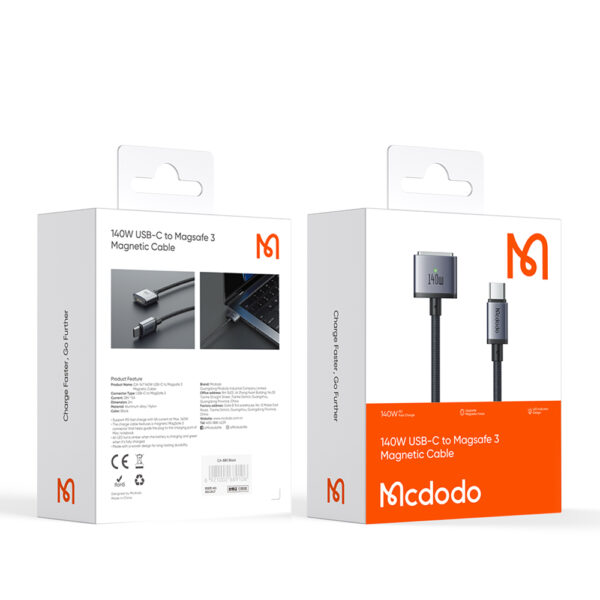 USB-C to Magsafe 3 Magnetic Charging Cable 140W , 2m - Mcdodo CA-1470 – Bild 19