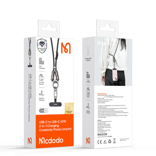 USB-C zu USB-C Lanyard Ladekabel 60W 1,2 m – Mcdodo CA-683 – Bild 19