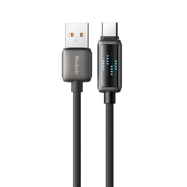 USB-A to USB-C Charging Cable with Ice Blue LED, 6A Fast Charging, 1.2m – Mcdodo CA-2350 – Bild 2