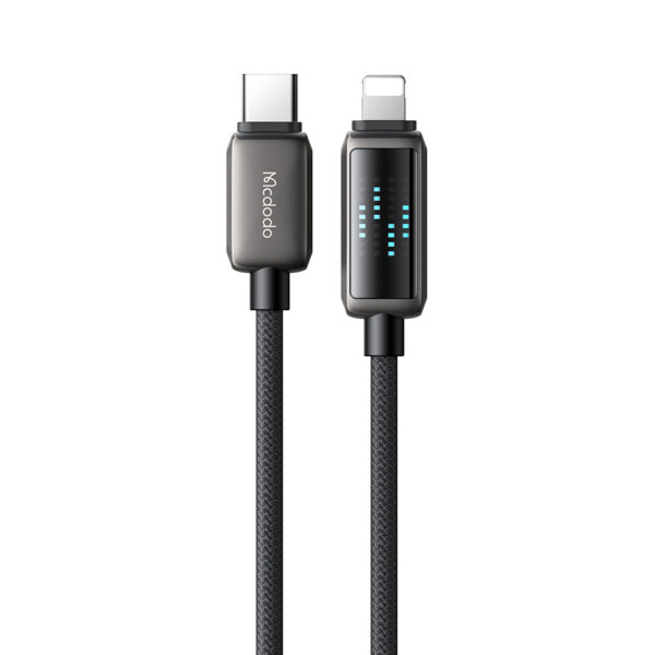 USB-C to Lightning Charging Cable with Ice Blue Light, 36W Power, 1.2m Length – Mcdodo CA-2630 – Bild 2