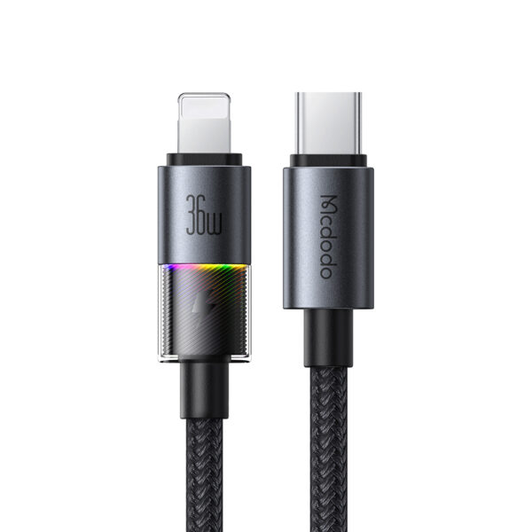 USB-C zu Lightning RGB Kabel mit 7 Farben & 36W Schnellladung – Modell CA-8190 von Mcdodo – Bild 2