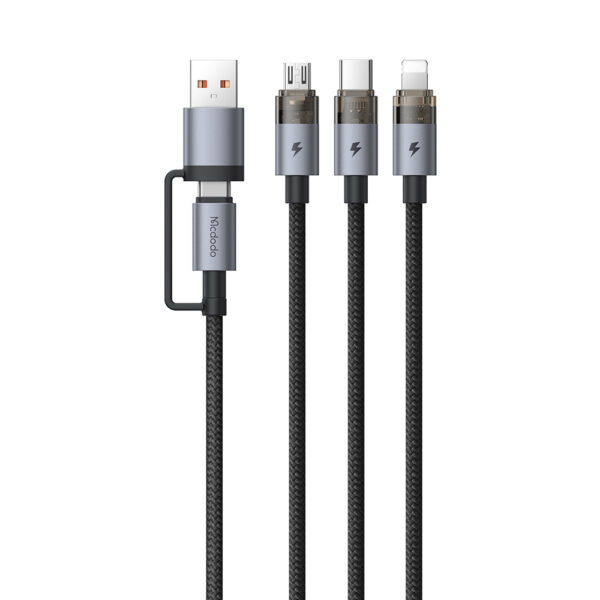6-in-1 Transparent 100W Charging Cable with LED Indicator – Mcdodo CA-7260 – Bild 2