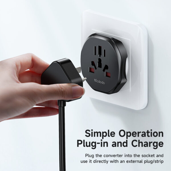 Universal Reiseadapter 10A – Mcdodo CP-4550 mit EU-Stecker – Bild 5