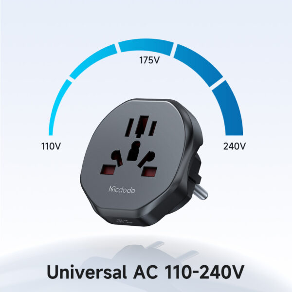 Universal Reiseadapter 10A – Mcdodo CP-4550 mit EU-Stecker – Bild 2