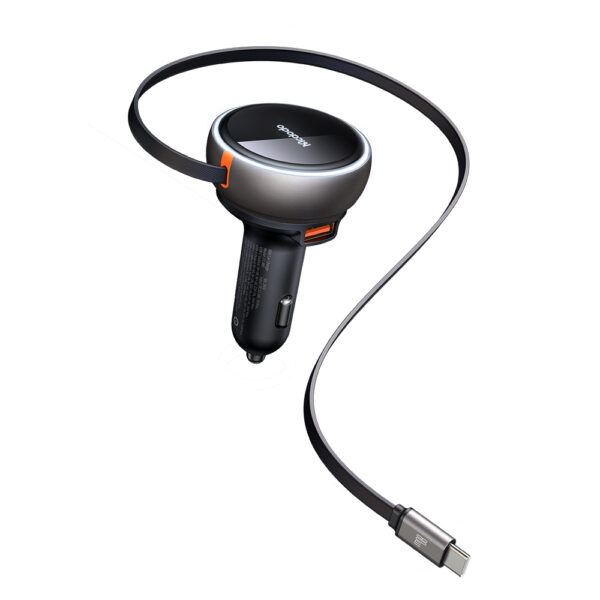 80W Car Charger with Built-in Retractable USB-C Cable - Mcdodo CC-4850 – Bild 3