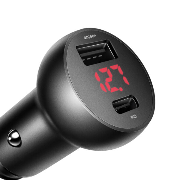 30W Car Charger with Digital Display (PD + 5A Fast Charging) - Mcdodo CC-6810 – Bild 2