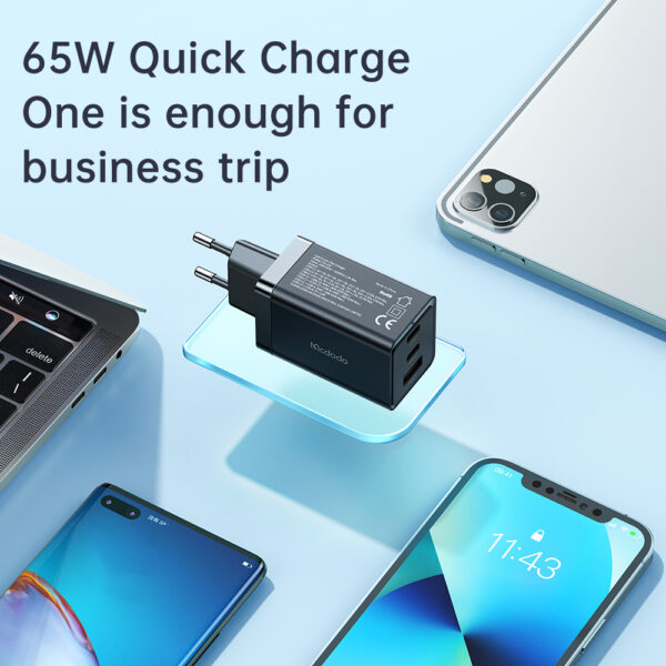 GaN Mini Schnellladegerät 70W, 3-Port (2x USB-C, 1x USB-A), Mcdodo CH-1541 – Bild 9