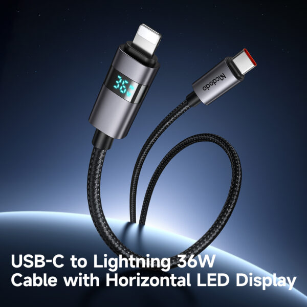 USB-C-zu-Lightning-Kabel mit horizontalem LED-Display, 36W Schnellladen, Mcdodo CA-6570 – Bild 3