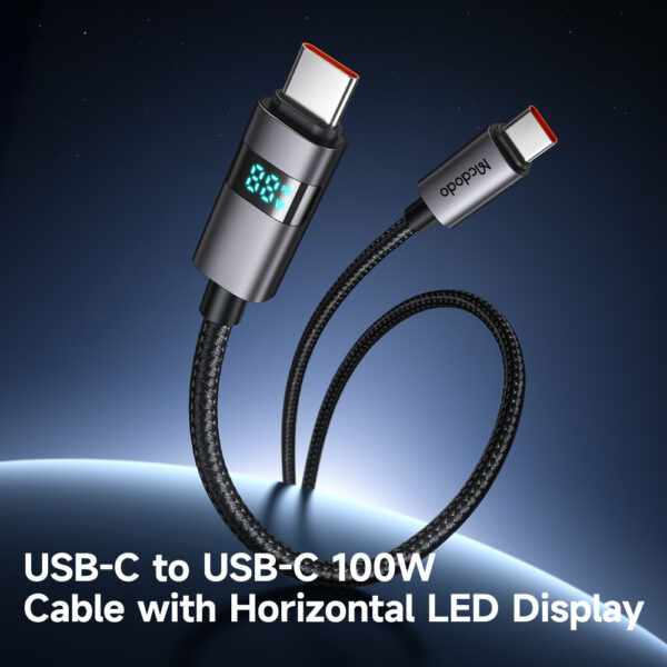 USB-C auf USB-C Ladekabel mit horizontaler LED-Anzeige, 100W Schnellladen, Mcdodo CA-5610 – Bild 3