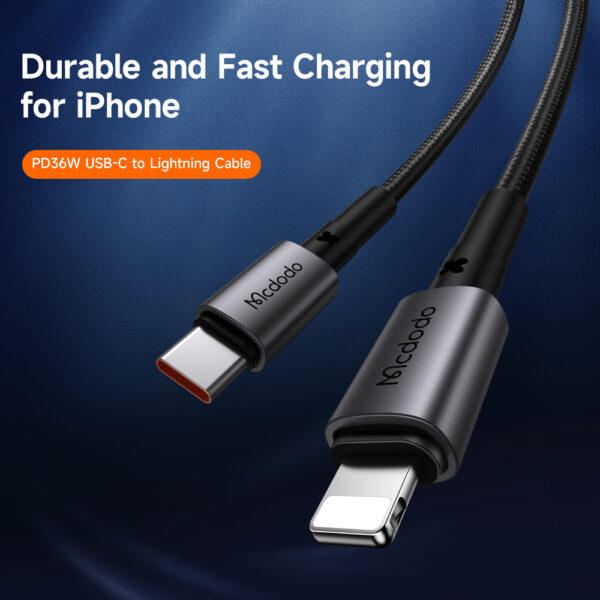 USB-C to Lightning Fast Charging Cable, 36W, 1.8m – Mcdodo CA-2851 – Bild 3