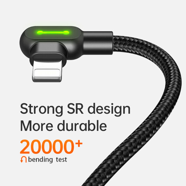 90° Elbow Lightning Cable with LED 1.8m – Mcdodo CA-4673 – Bild 3
