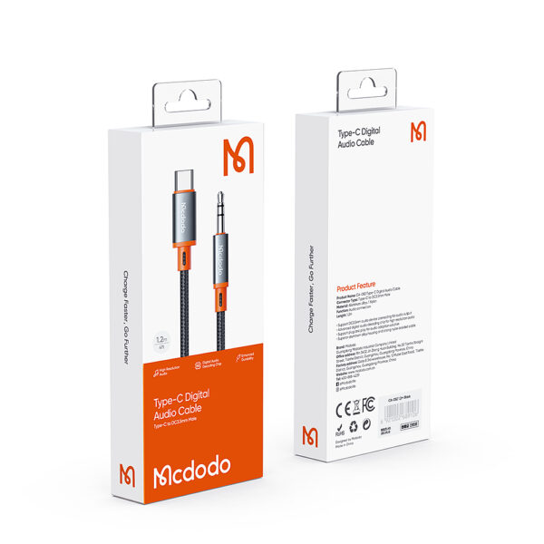 Type-C to 3.5mm AUX Audio Cable 1.2m - Mcdodo CA-0820 – Bild 16