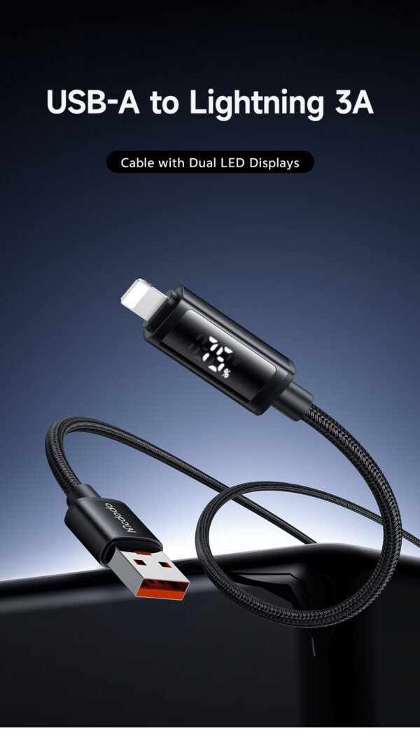 USB-A to Lightning 3A Cable with Dual LED Display – Mcdodo CA-797 – Bild 2