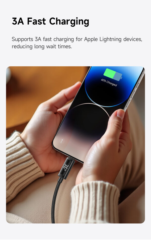 USB-A to Lightning 3A Cable with Dual LED Display – Mcdodo CA-797 – Bild 4
