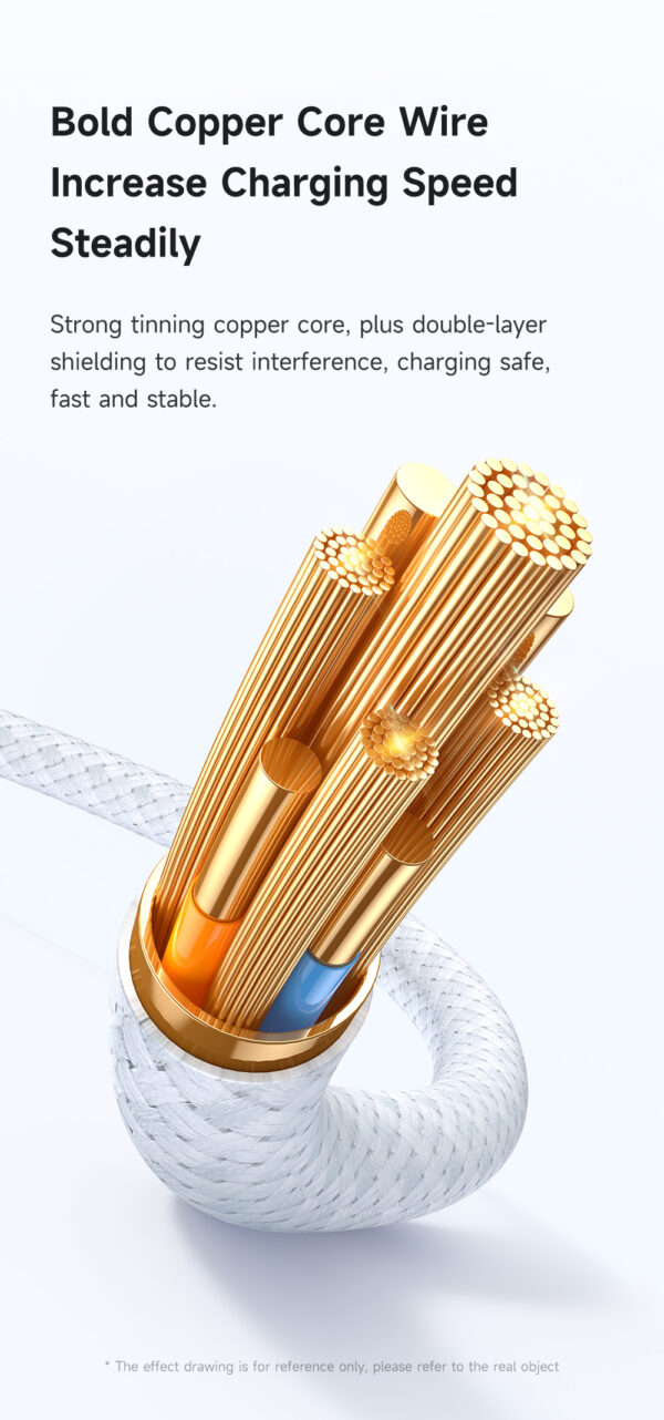 USB-A to Lightning 3A Transparent Charging Cable with LED Light – Mcdodo CA-691 – Bild 12