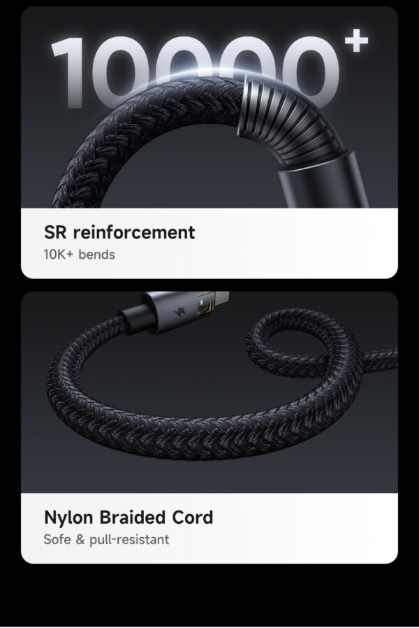 Transparente USB-A-zu-USB-C-Ladekabel mit Eisblauem Licht und 6A Stromstärke – Mcdodo CA-689 – Bild 13