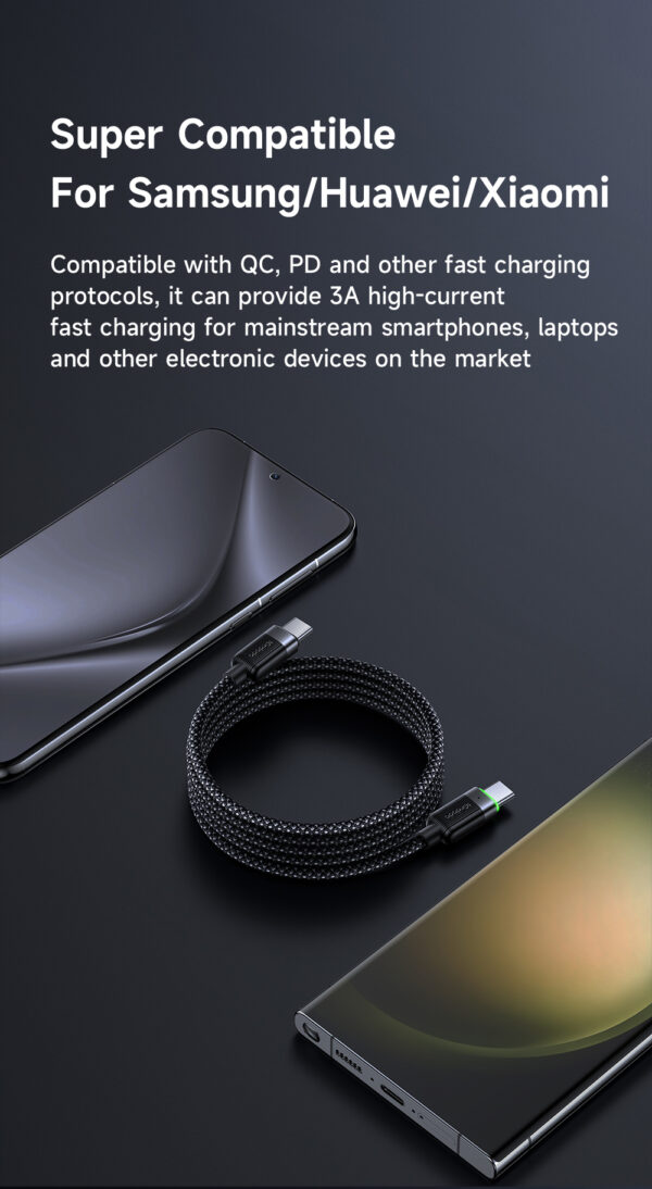 Mcdodo Ladekabel CA-2000 – USB-C zu USB-C, 60W, Selbstaufrollendes Magnetkabel – Bild 12