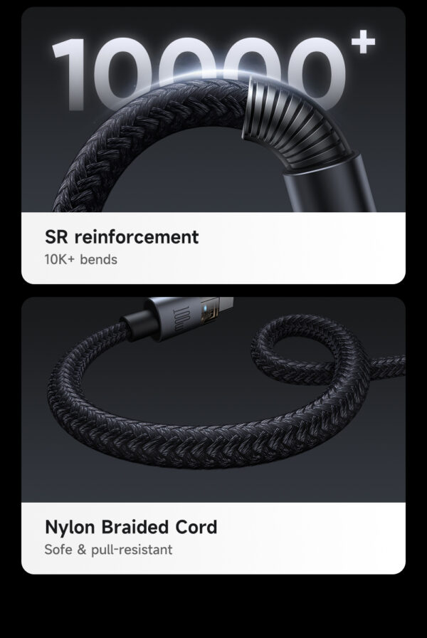 Transparente USB-C-zu-USB-C-Ladekabel mit Eisblauem Licht und 100W Leistung – Mcdodo CA-558 – Bild 14