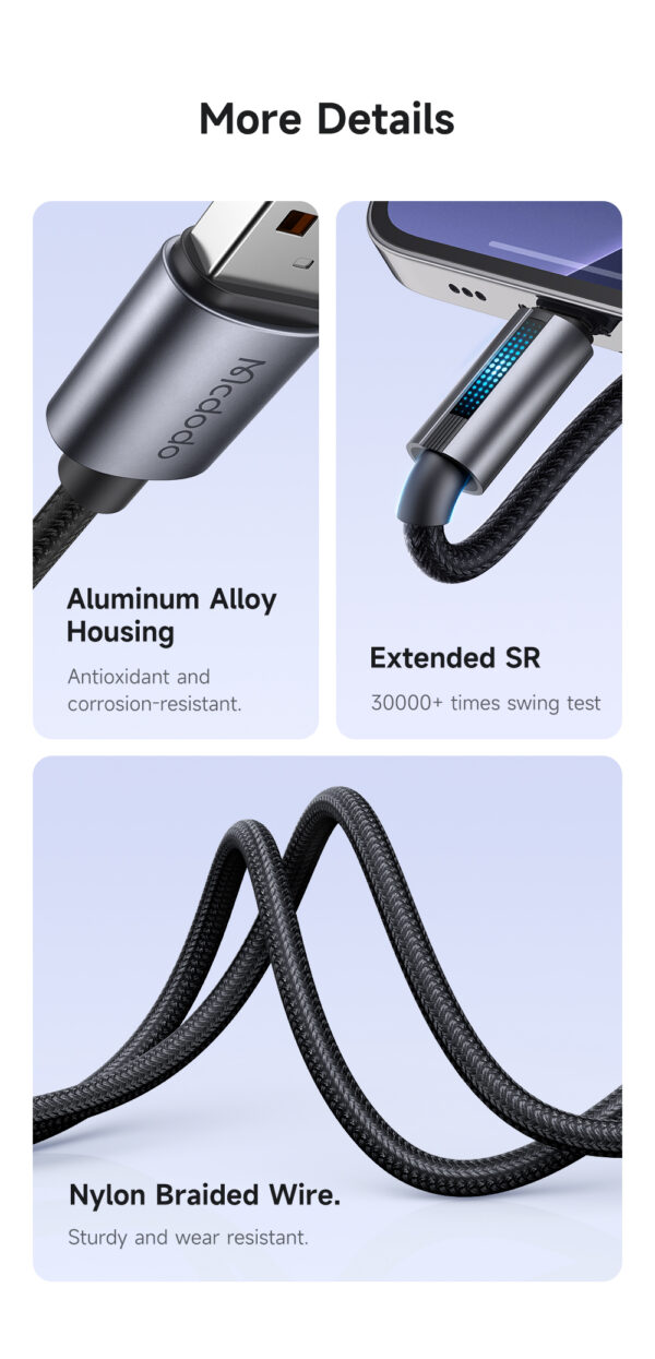 USB-A auf Lightning Ladekabel mit Atmungslicht – Mcdodo CA-5660 – Bild 11