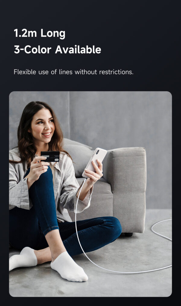 Transparente USB-C-zu-USB-C-Ladekabel mit Eisblauem Licht und 100W Leistung – Mcdodo CA-558 – Bild 18