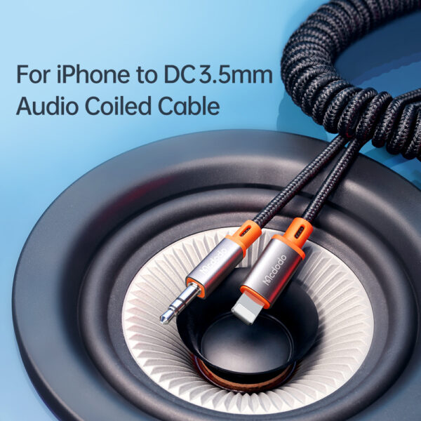 Lightning to 3.5mm Audio Coiled Cable 1.8m – Mcdodo CA-0890 – Bild 3