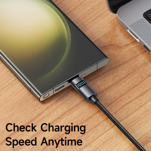USB-A-zu-USB-C-Kabel mit horizontalem LED-Display, 6A Schnellladung, Mcdodo CA-6520 – Bild 4