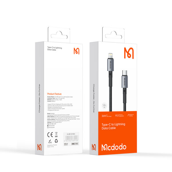 USB-C to Lightning Fast Charging Cable, 36W, 1.8m – Mcdodo CA-2851 – Bild 14