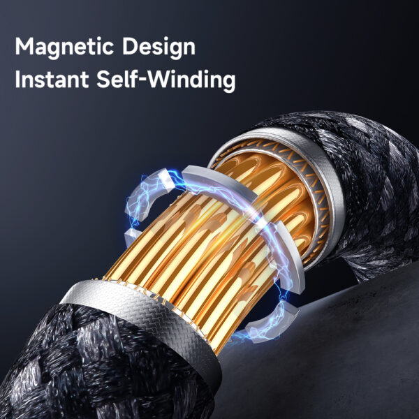 Transparente USB-A-zu-USB-C-Ladekabel Mcdodo CA-5650 mit grünem LED-Licht, magnetischem Design, 6A Schnellladung – 1,2 Meter – Bild 6
