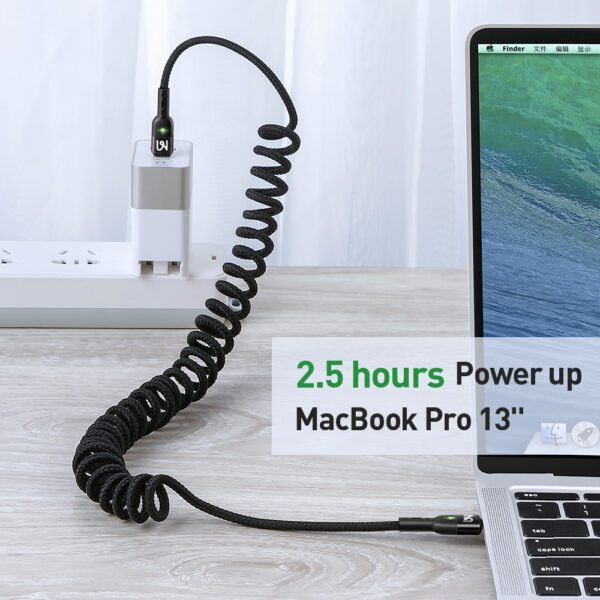 USB-C to USB-C Spiral Charging Cable 1.8m  60W – Mcdodo CA-7860 – Bild 7