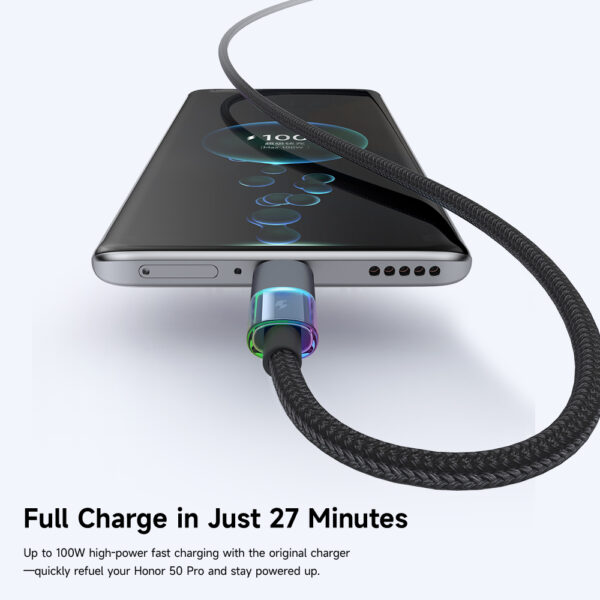 USB-A to USB-C RGB Cable with 7 Color Lights & 6A Fast Charging – Mcdodo CA-8180 – Bild 5