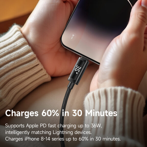 USB-C-zu-Lightning Kabel mit Dual-LED-Anzeige und 36W Schnellladung - Mcdodo CA-7990 – Bild 6