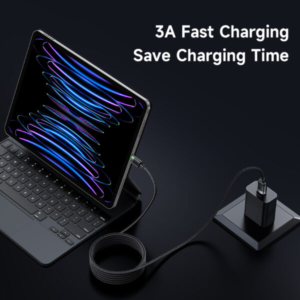 Selbstaufrollendes magnetisches USB-A-zu-Lightning-Ladekabel mit grünem LED-Licht – Mcdodo CA-600 – Bild 6