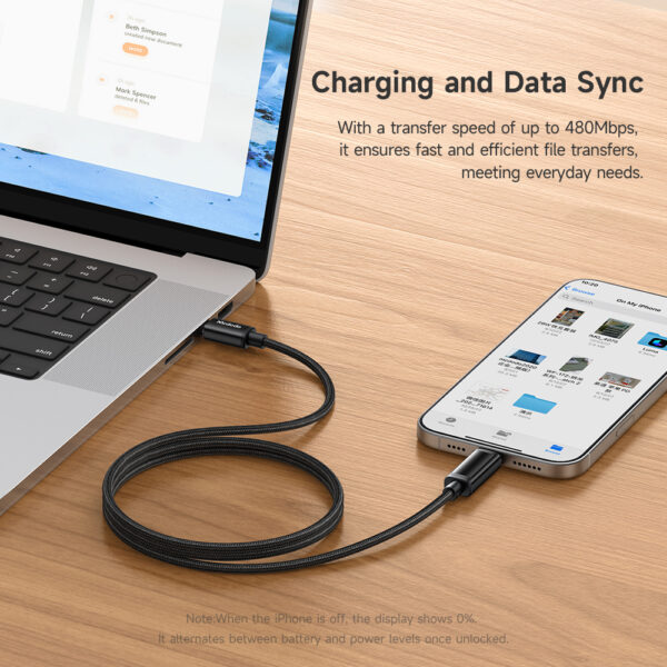 USB-C-zu-Lightning Kabel mit Dual-LED-Anzeige und 36W Schnellladung - Mcdodo CA-7990 – Bild 7