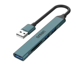 USB 2.0 Kartenleser mit 3-Port-Hub – Onten OTN-5705D