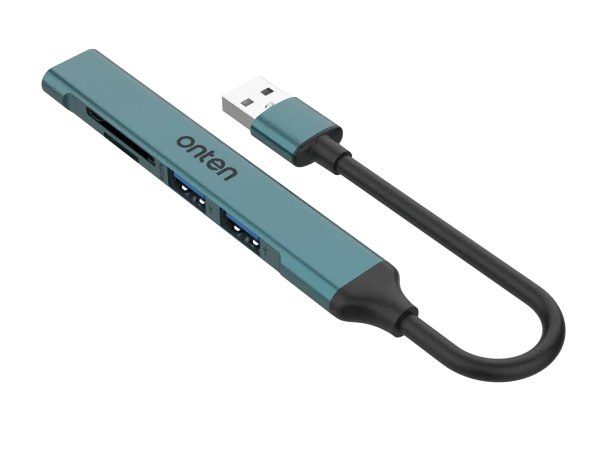USB 2.0 Kartenleser mit 3-Port-Hub – Onten OTN-5705D – Bild 4